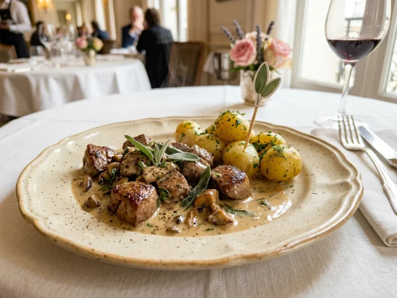 Rognons - kidneys in red wine sauce